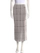 Zankov Plaid Print Midi Length Skirt