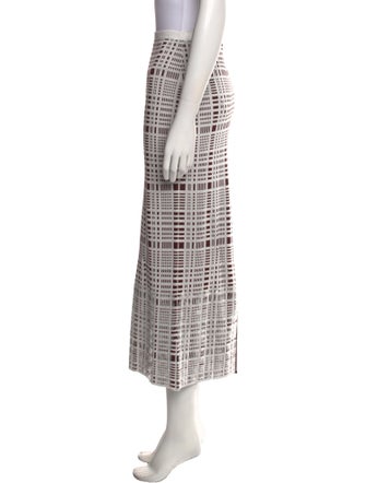 Zankov Plaid Print Midi Length Skirt