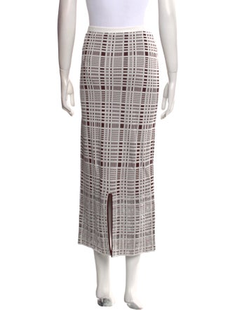Zankov Plaid Print Midi Length Skirt