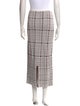 Zankov Plaid Print Midi Length Skirt