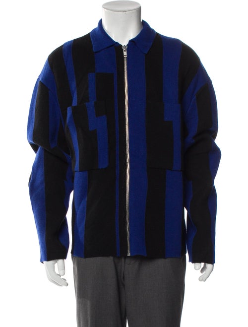 Zankov Merino Wool Striped Cardigan