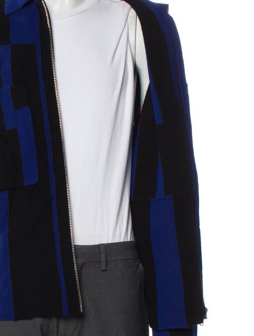 Zankov Merino Wool Striped Cardigan