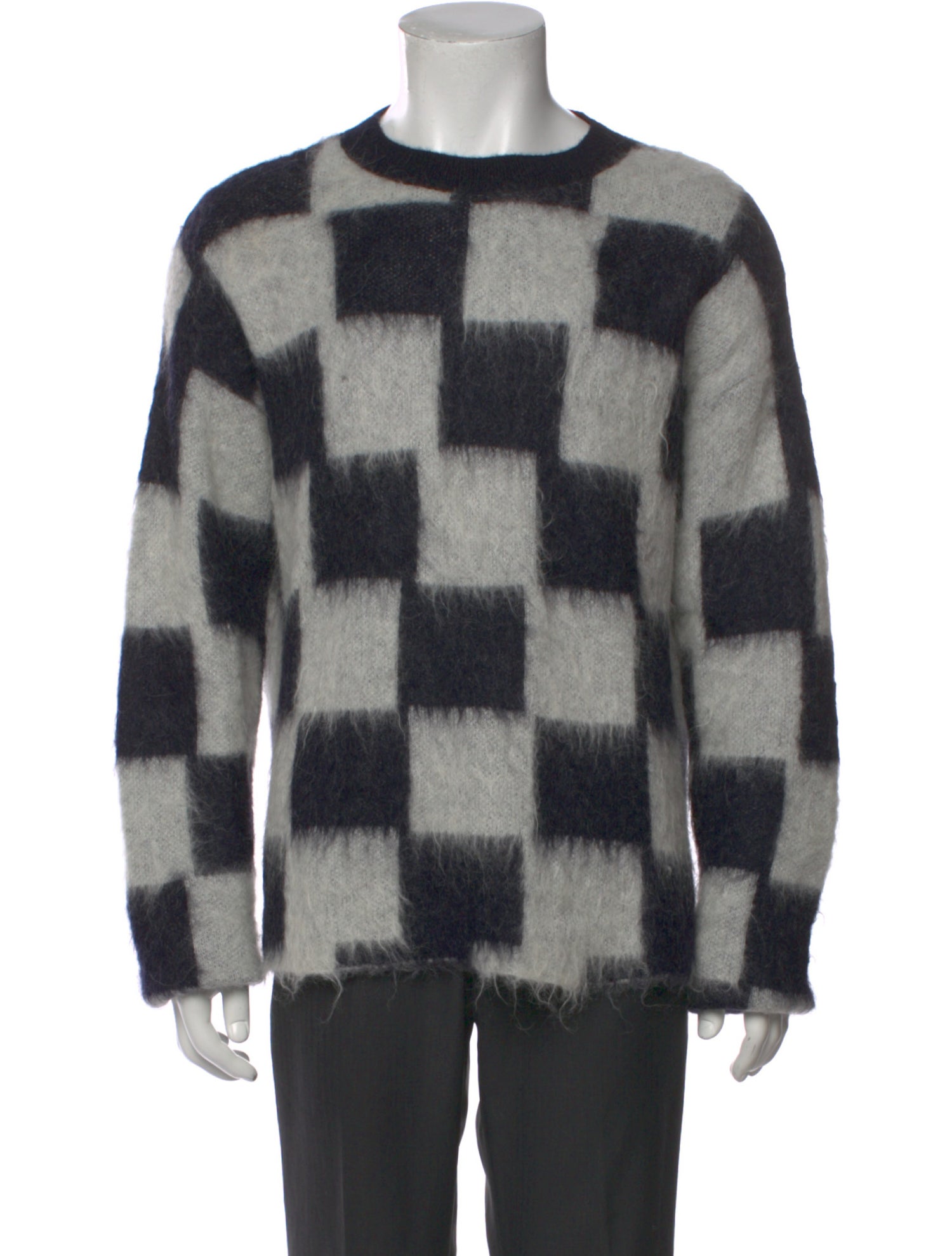 Zankov Plaid Print Crew Neck Pullover