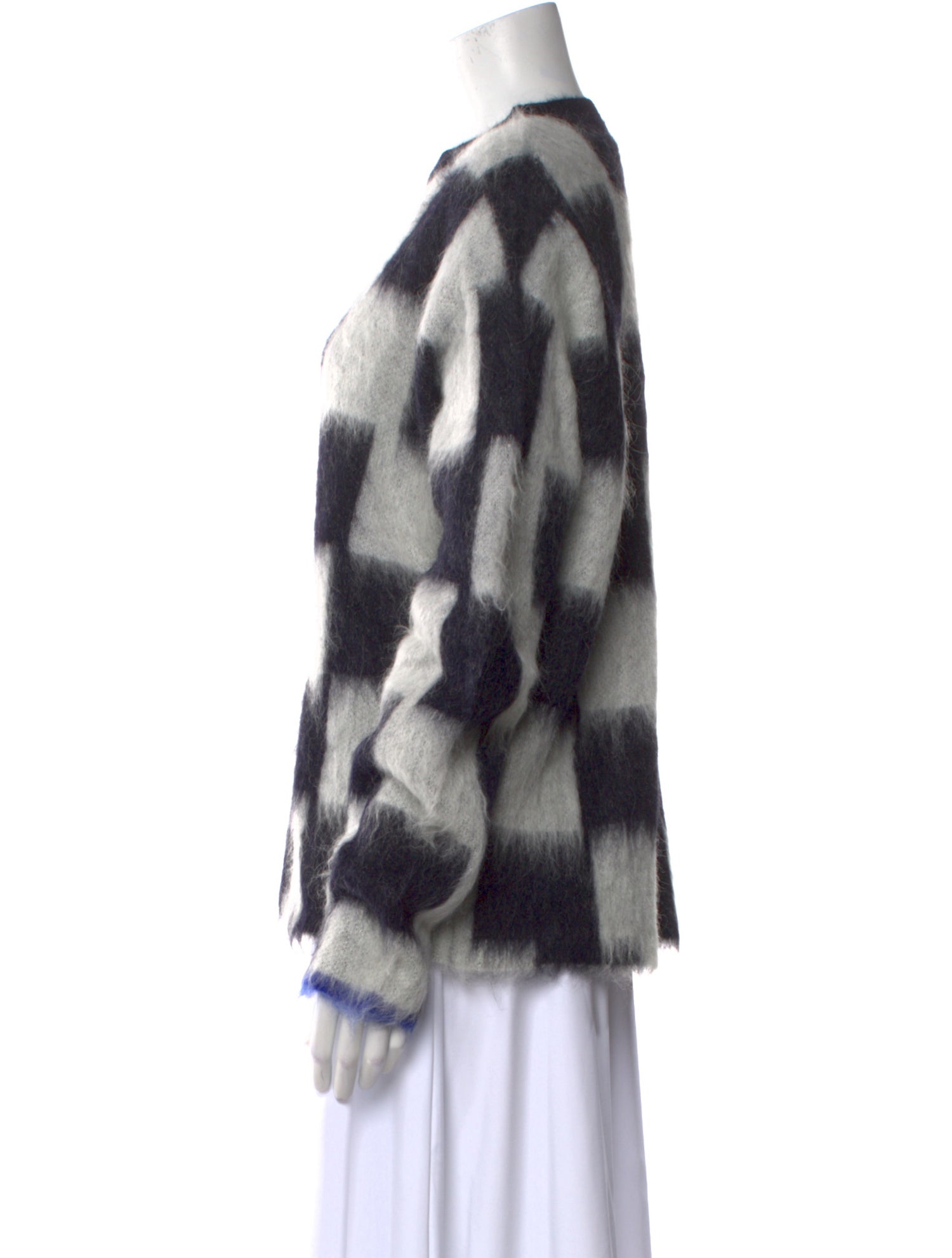 Zankov Plaid Print Crew Neck Sweater w/ Tags