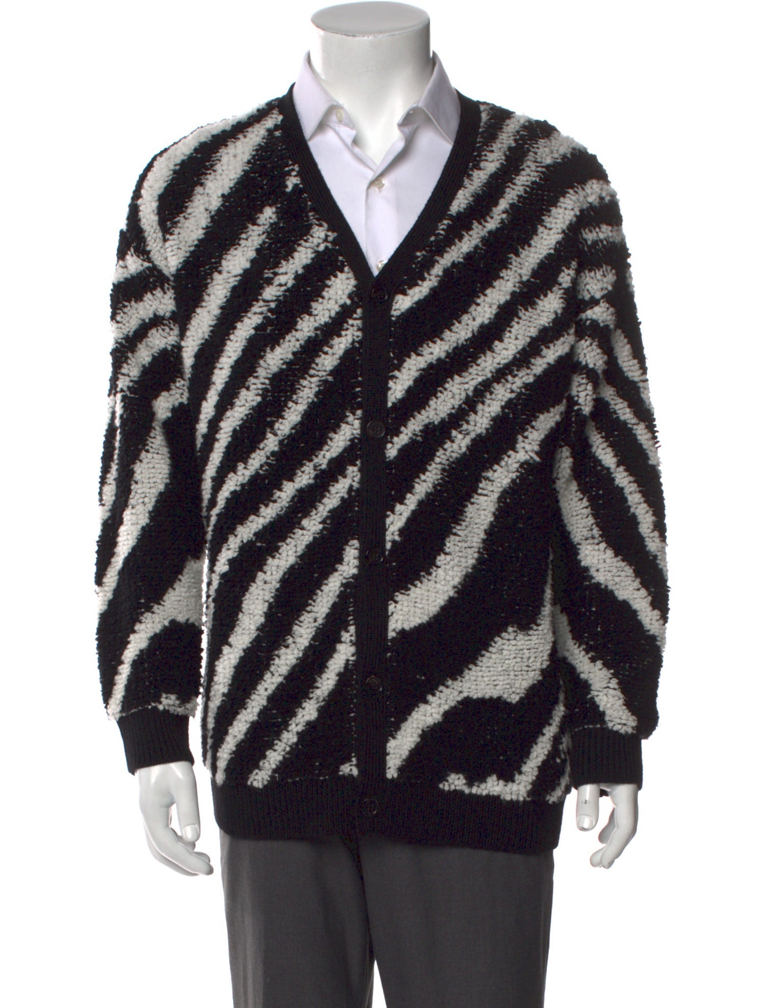 Zankov Wool Animal Print Cardigan