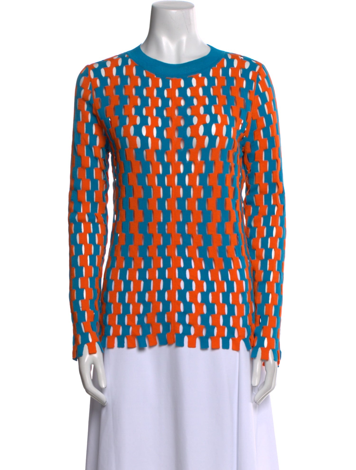 Zankov Printed Crew Neck Blouse