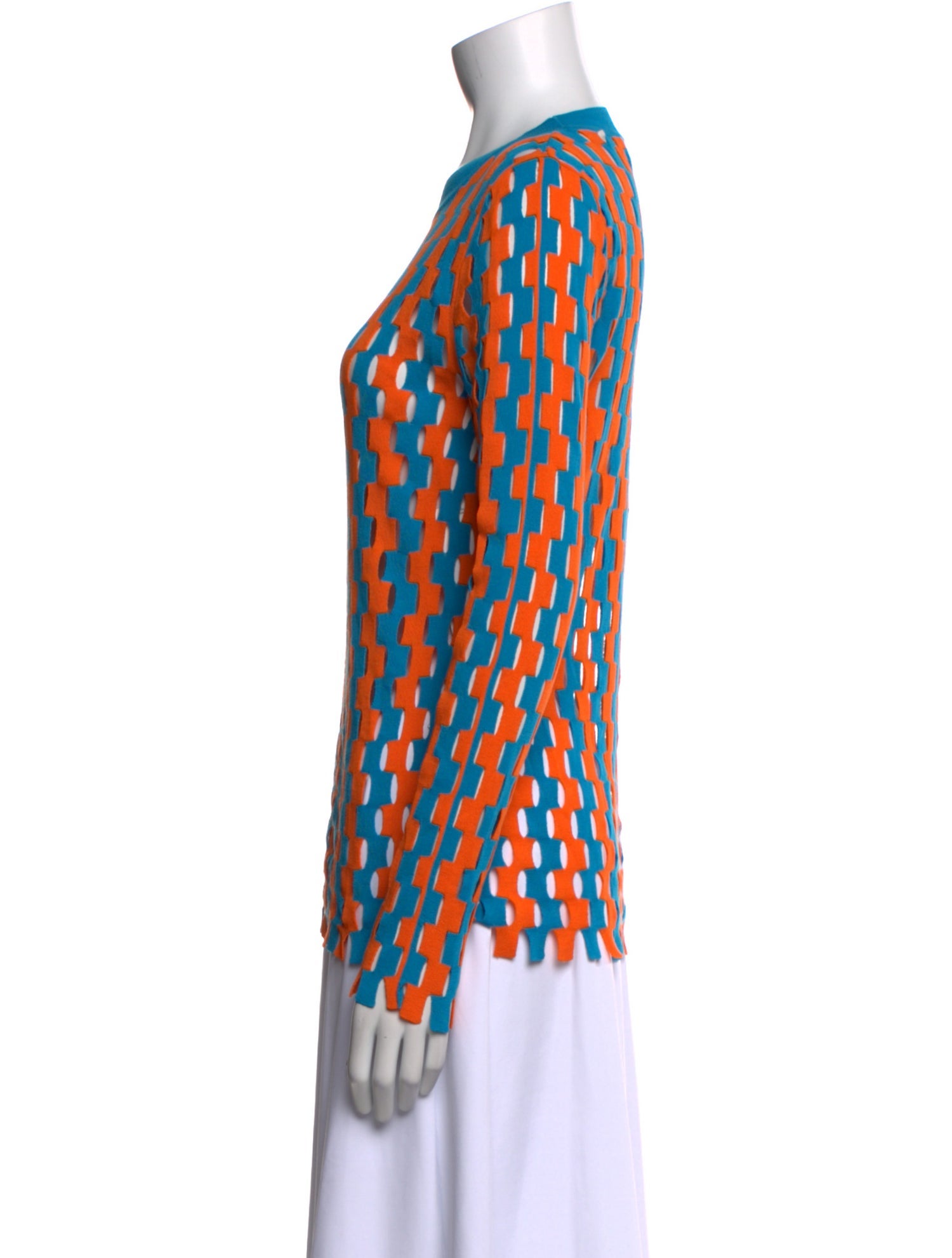 Zankov Printed Crew Neck Blouse