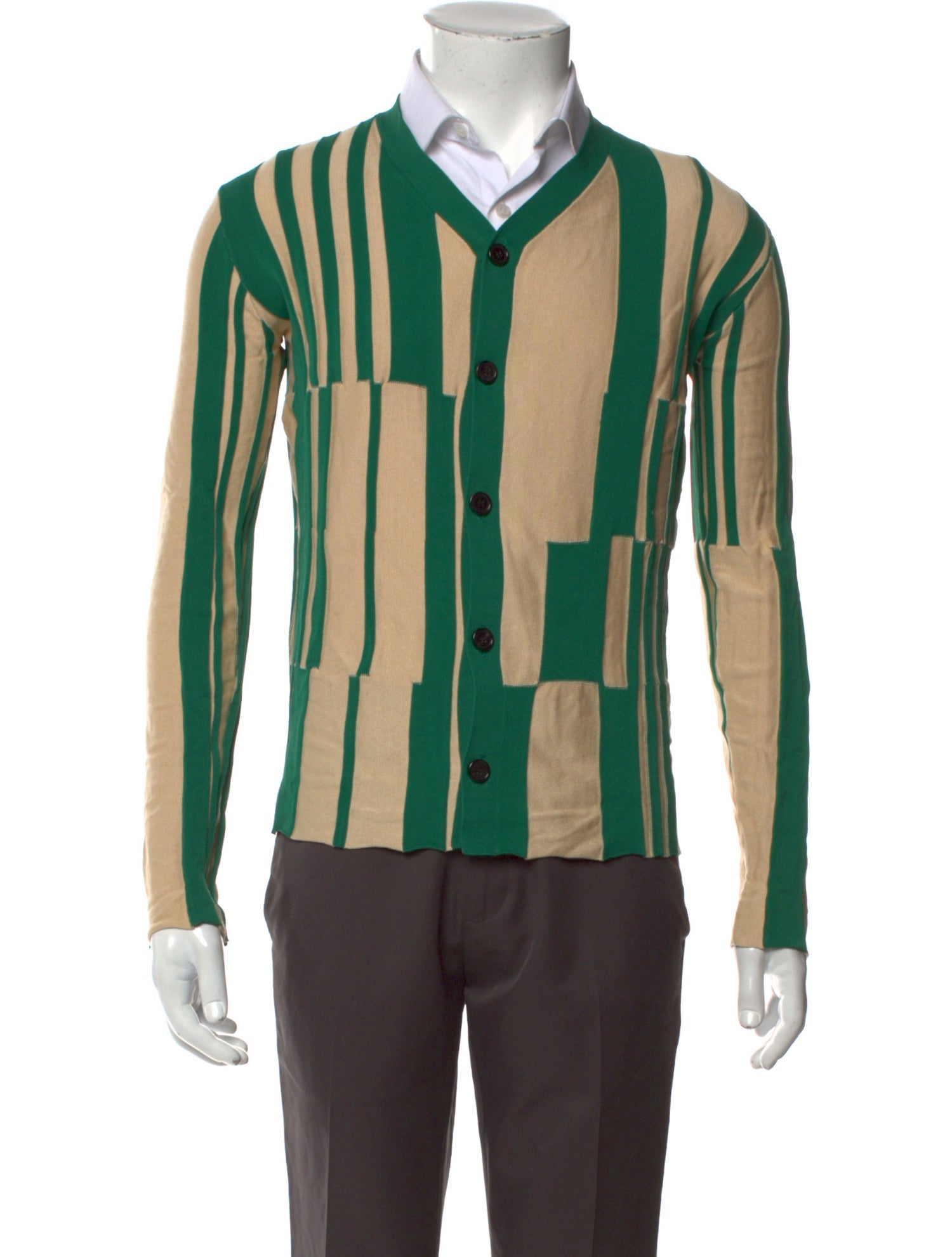 Zankov Striped V-Neck Cardigan