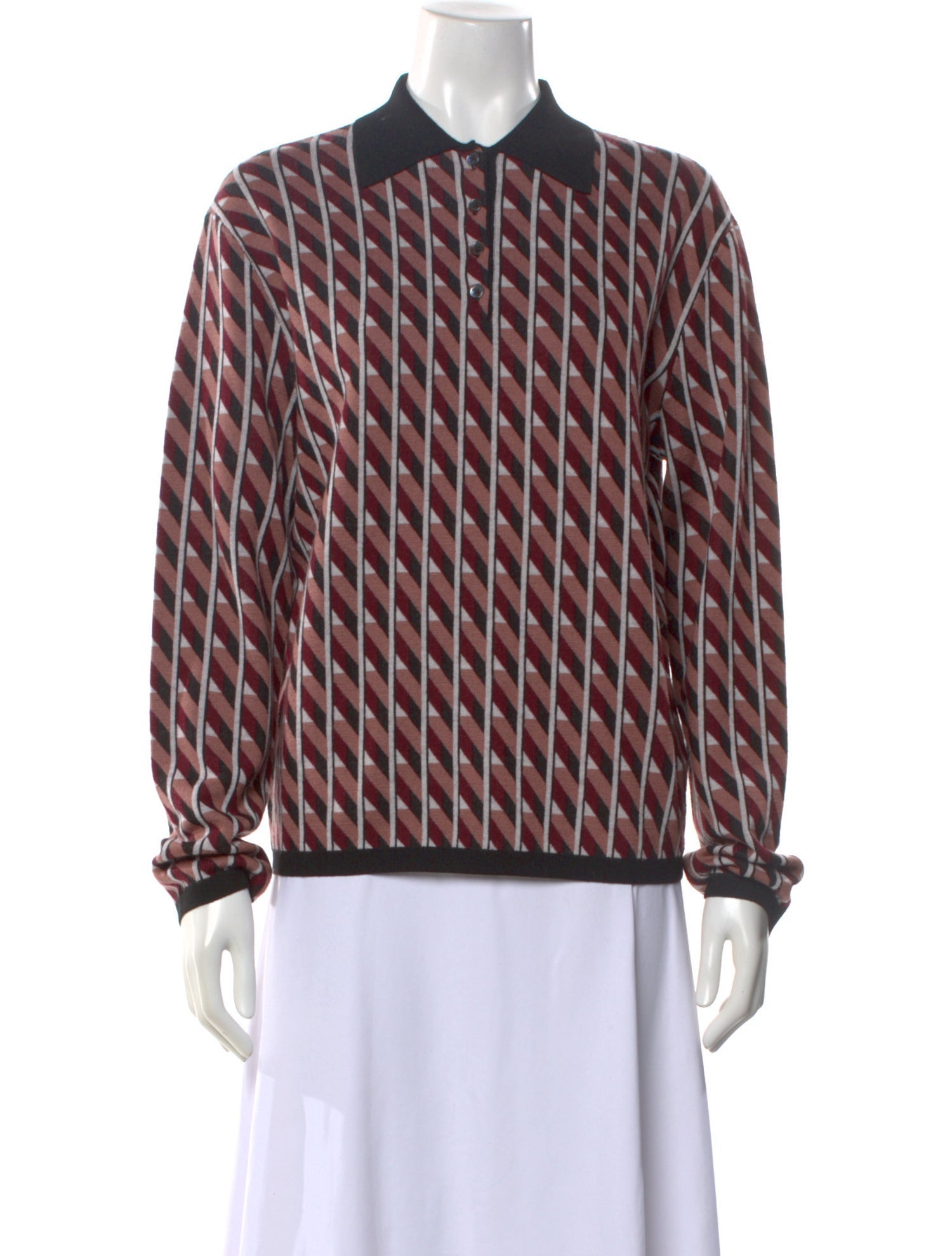 Zankov Merino Wool Striped Polo Shirt w/ Tags