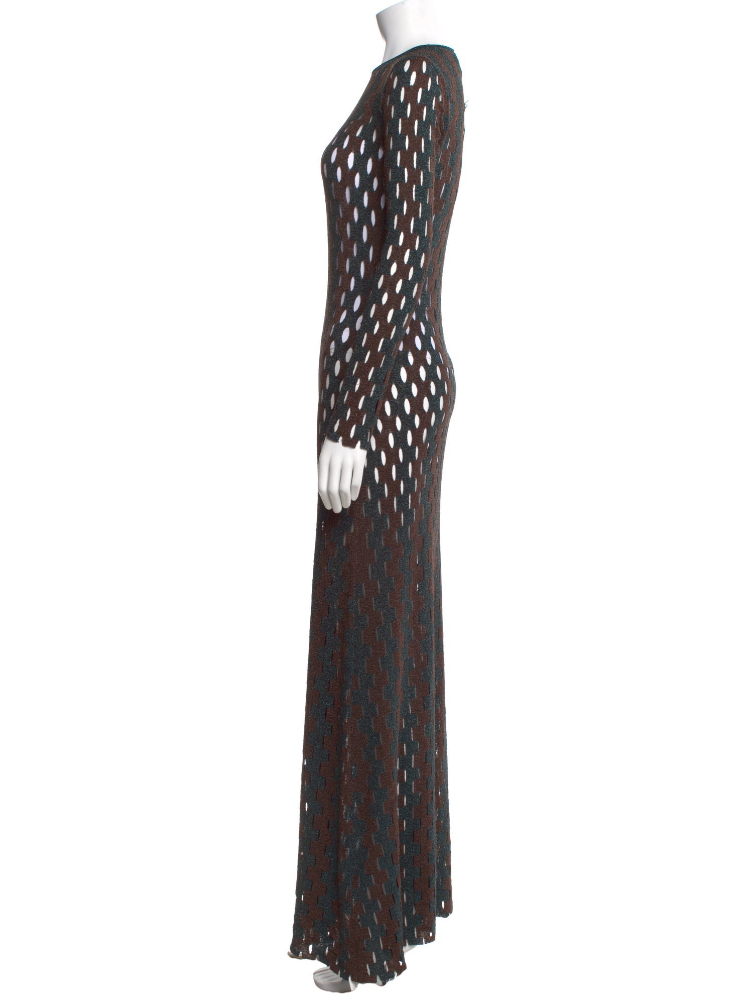 Zankov Polka Dot Print Long Dress