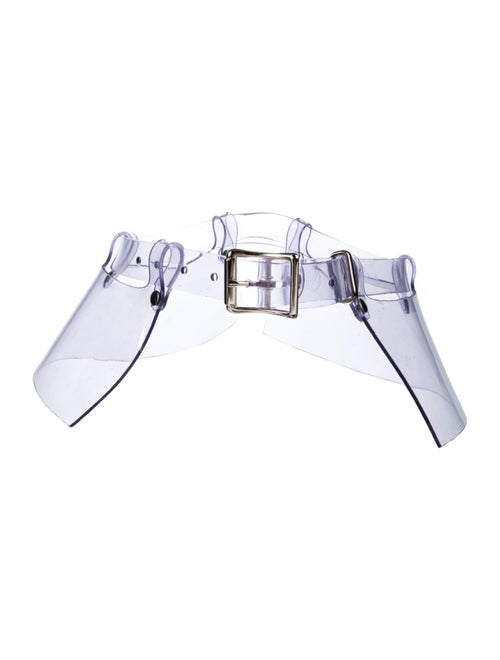 Zana Bayne Peplum PVC Belt Clear
