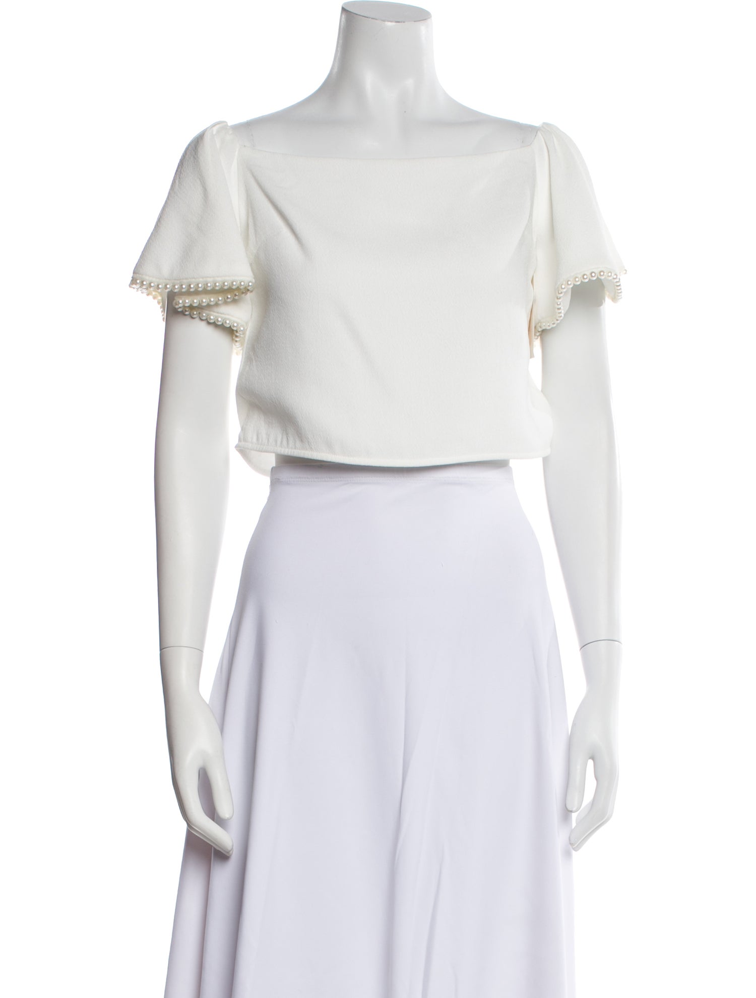 Zayan The Label Off-The-Shoulder Short Sleeve Crop Top w/ Tags