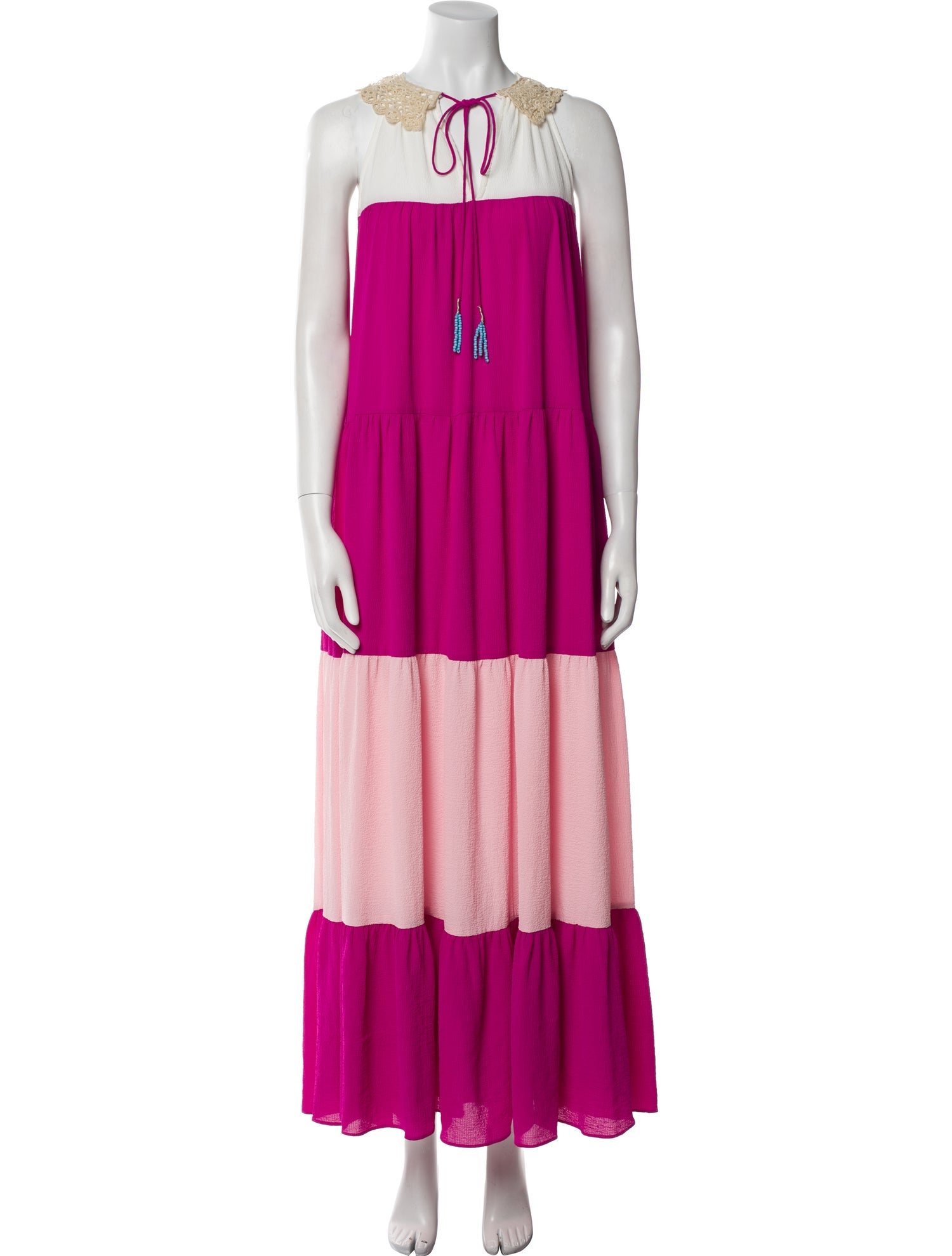 Zayan The Label Colorblock Pattern Long Dress w/ Tags