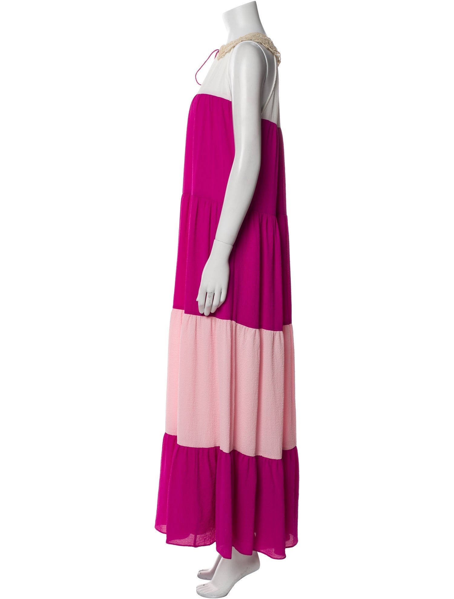 Zayan The Label Colorblock Pattern Long Dress w/ Tags