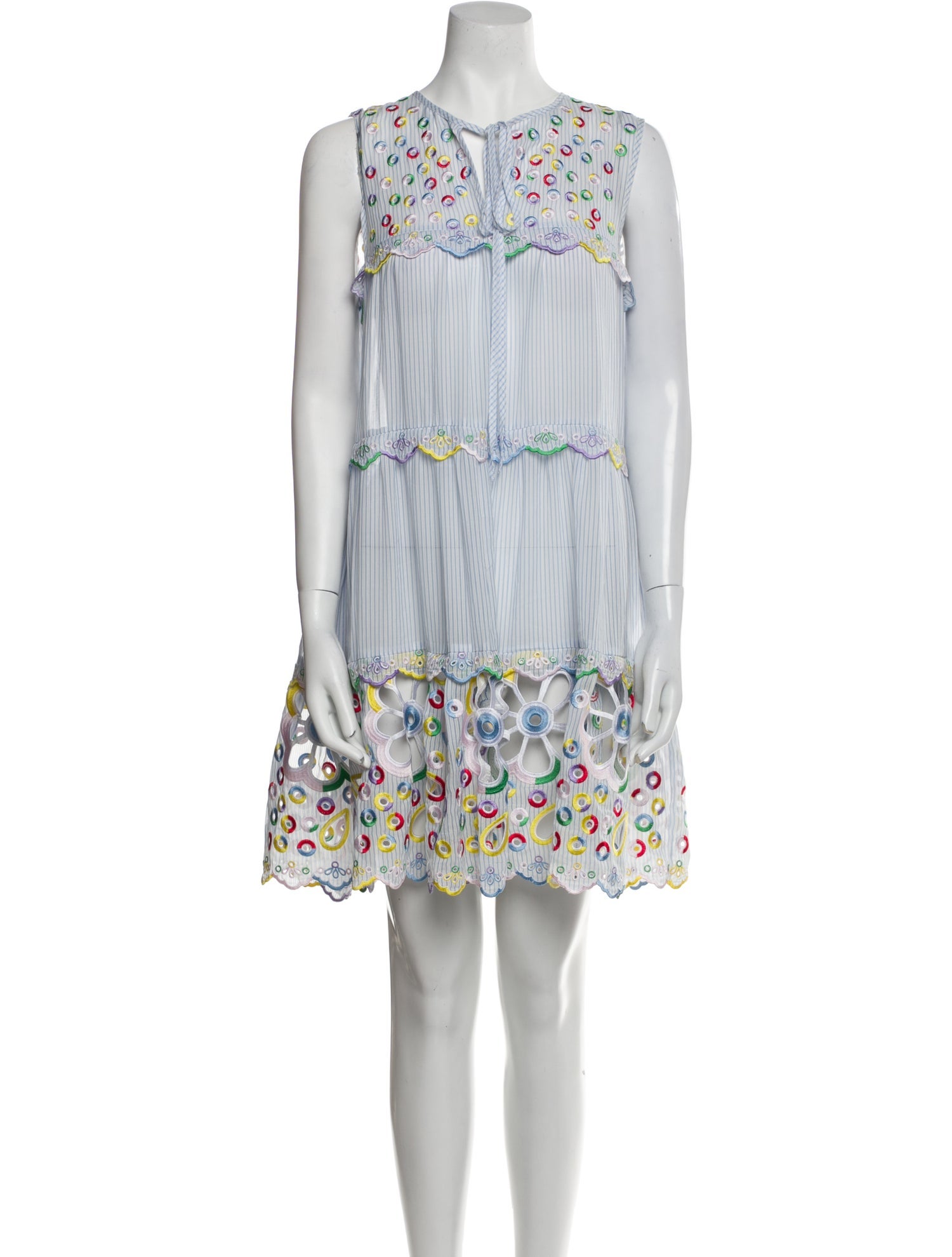 Zayan The Label Striped Mini Dress