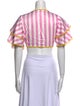 Zayan The Label Wool Striped Crop Top