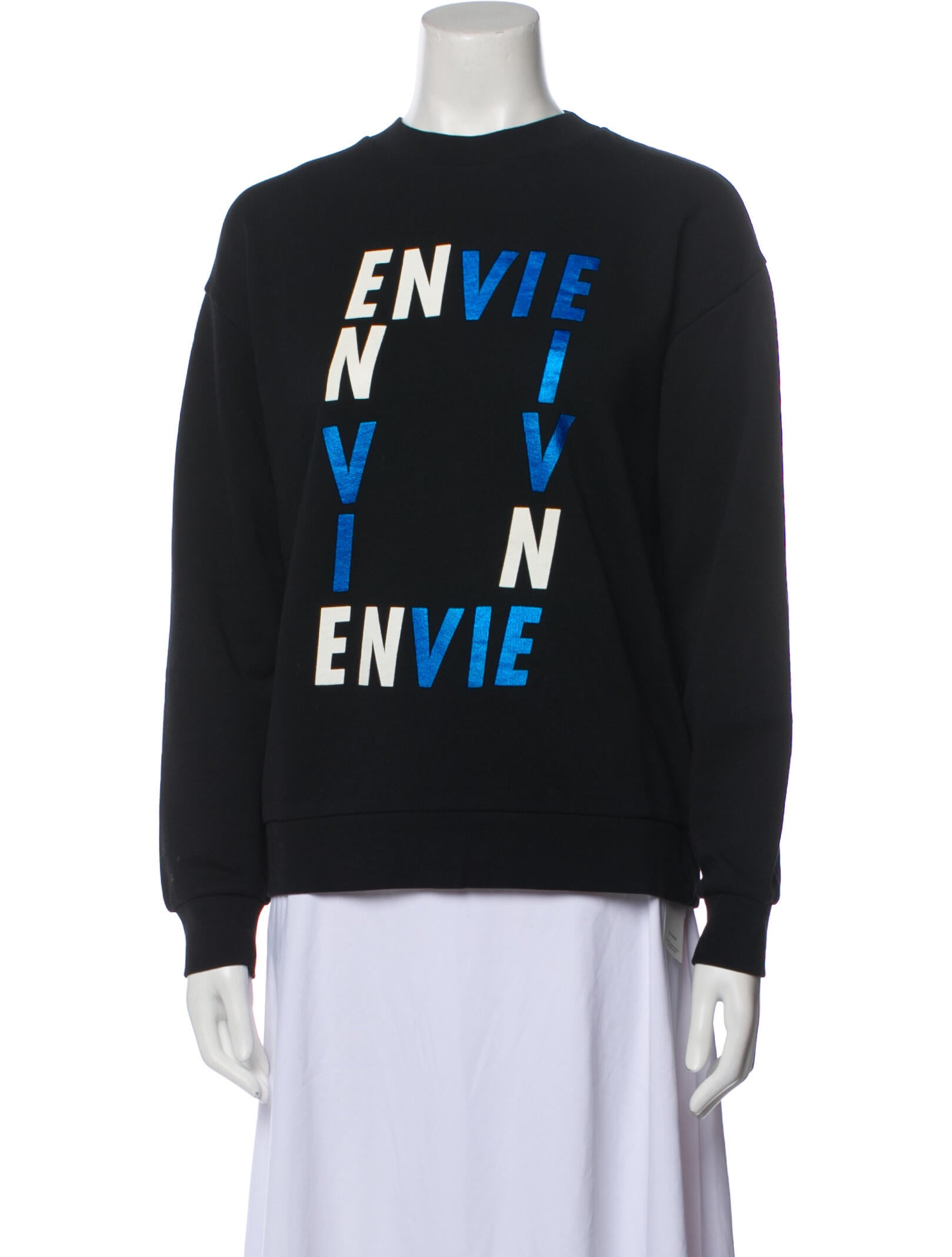 Être Cécile Silk Graphic Print Sweatshirt