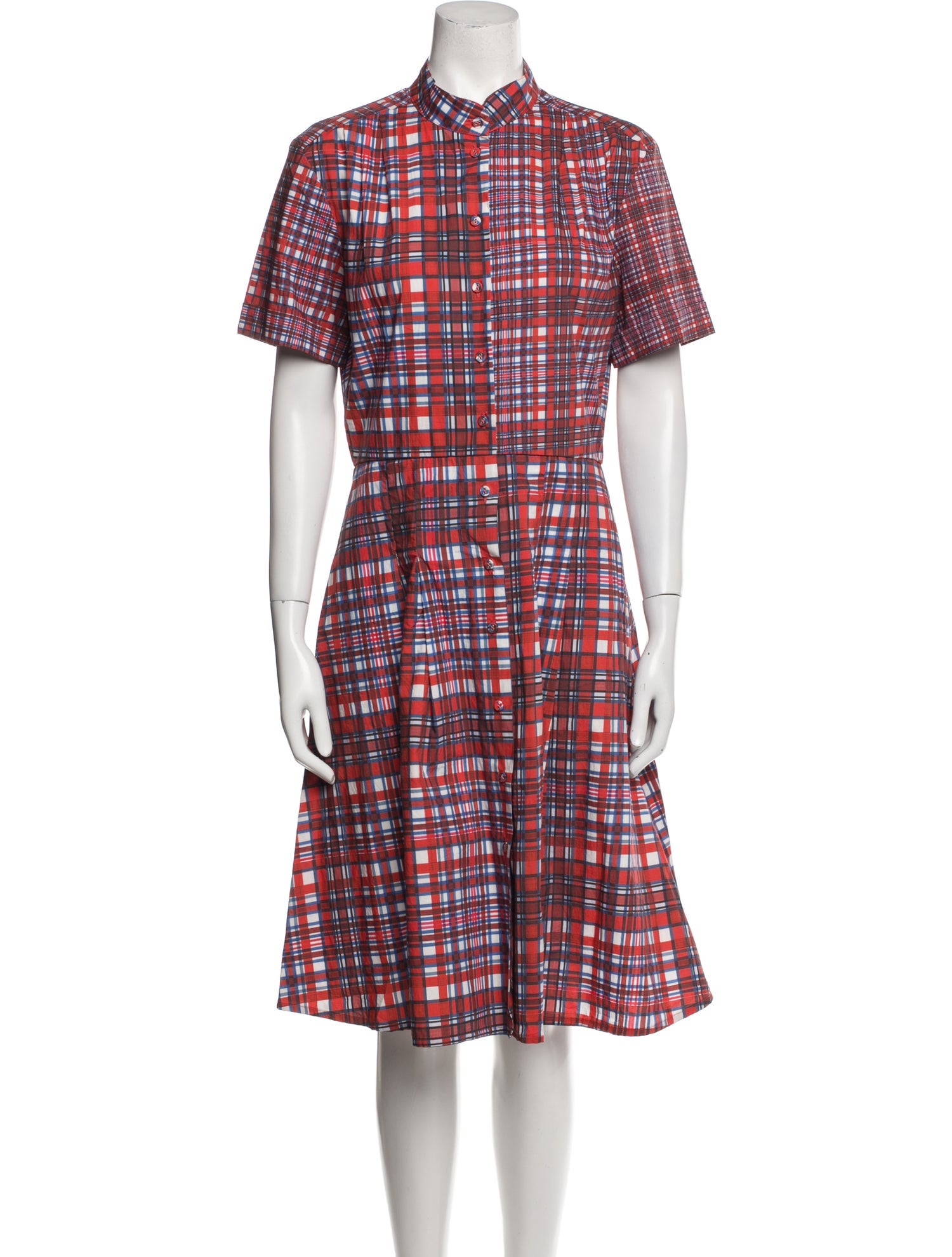 Être Cécile Plaid Print Midi Length Dress