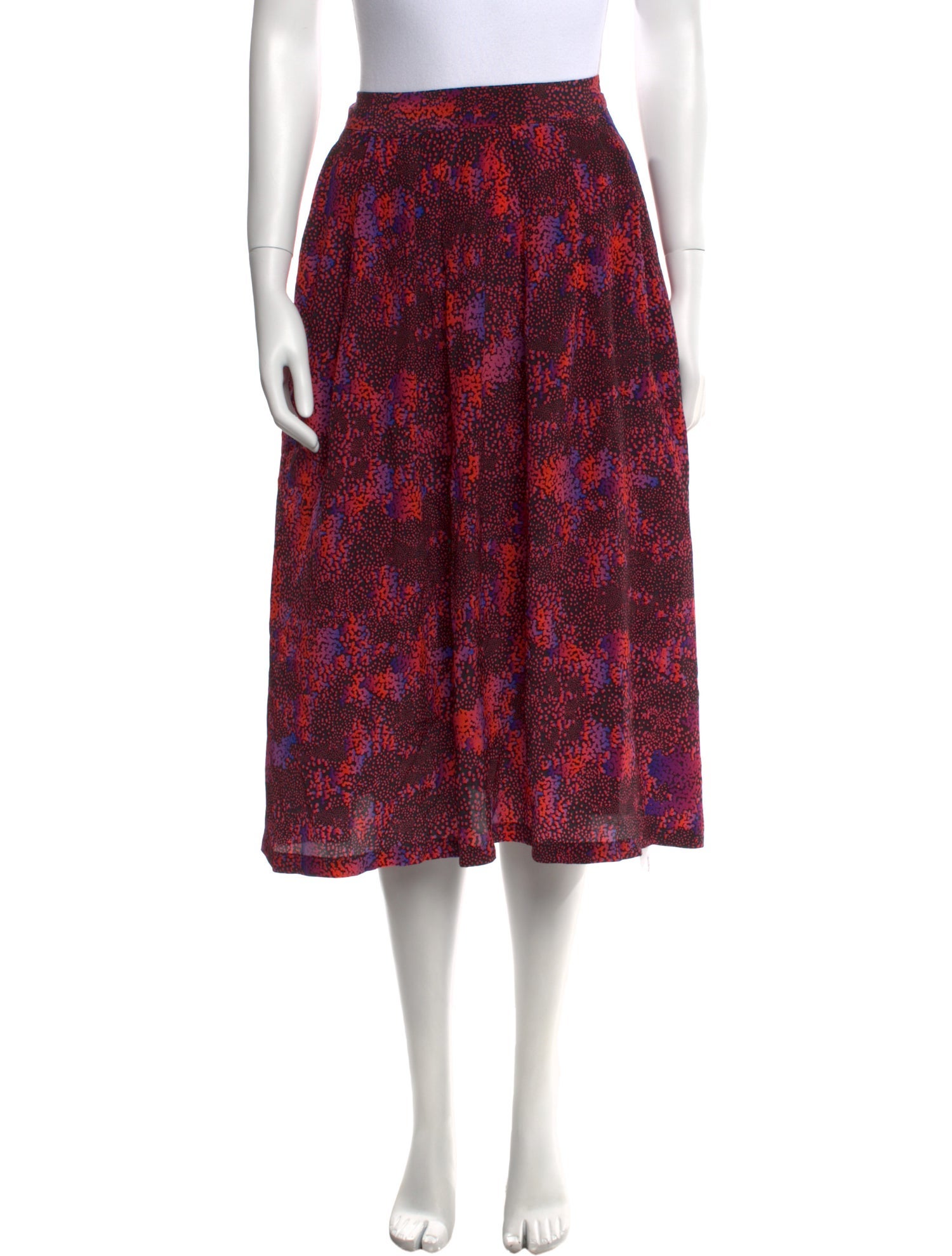 Être Cécile Silk Knee-Length Skirt