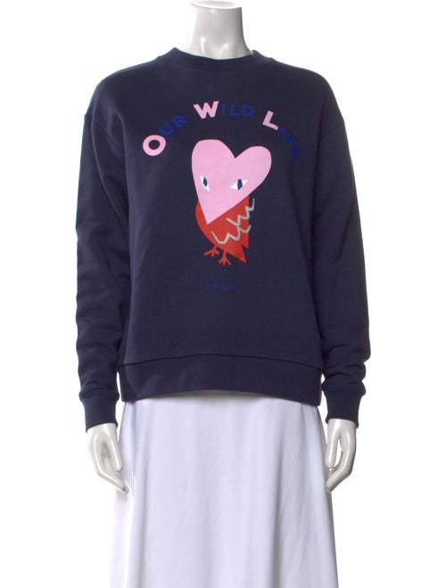 Être Cécile Graphic Print Crew Neck Sweatshirt