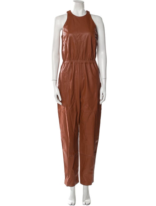 Zeynep Arçay Lambskin Crew Neck Jumpsuit