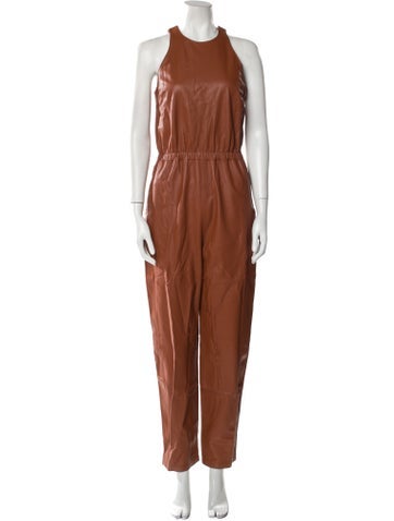 Zeynep Arçay Jumpsuits and Rompers Lambskin Crew Neck Jumpsuit Us2, Fr34 | XS