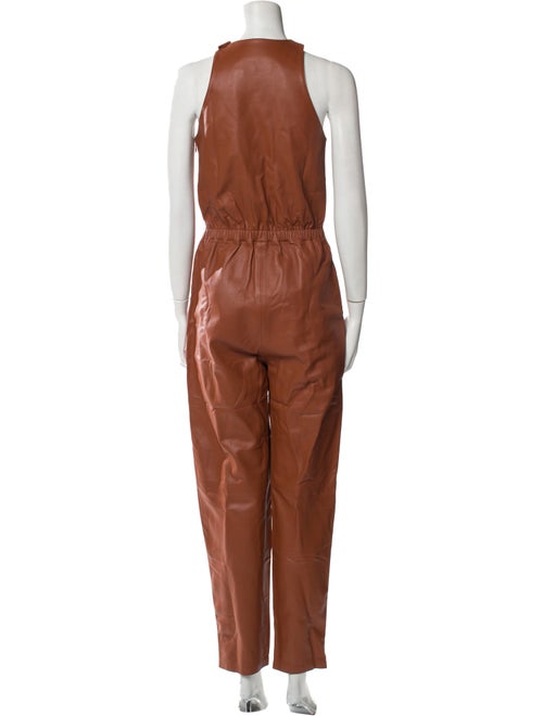 Zeynep Arçay Lambskin Crew Neck Jumpsuit