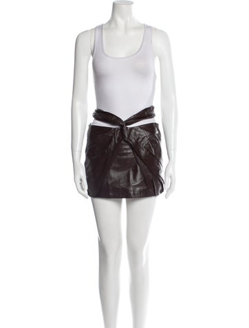 Zeynep Arçay Tops Lambskin Scoop Neck Tunic XS