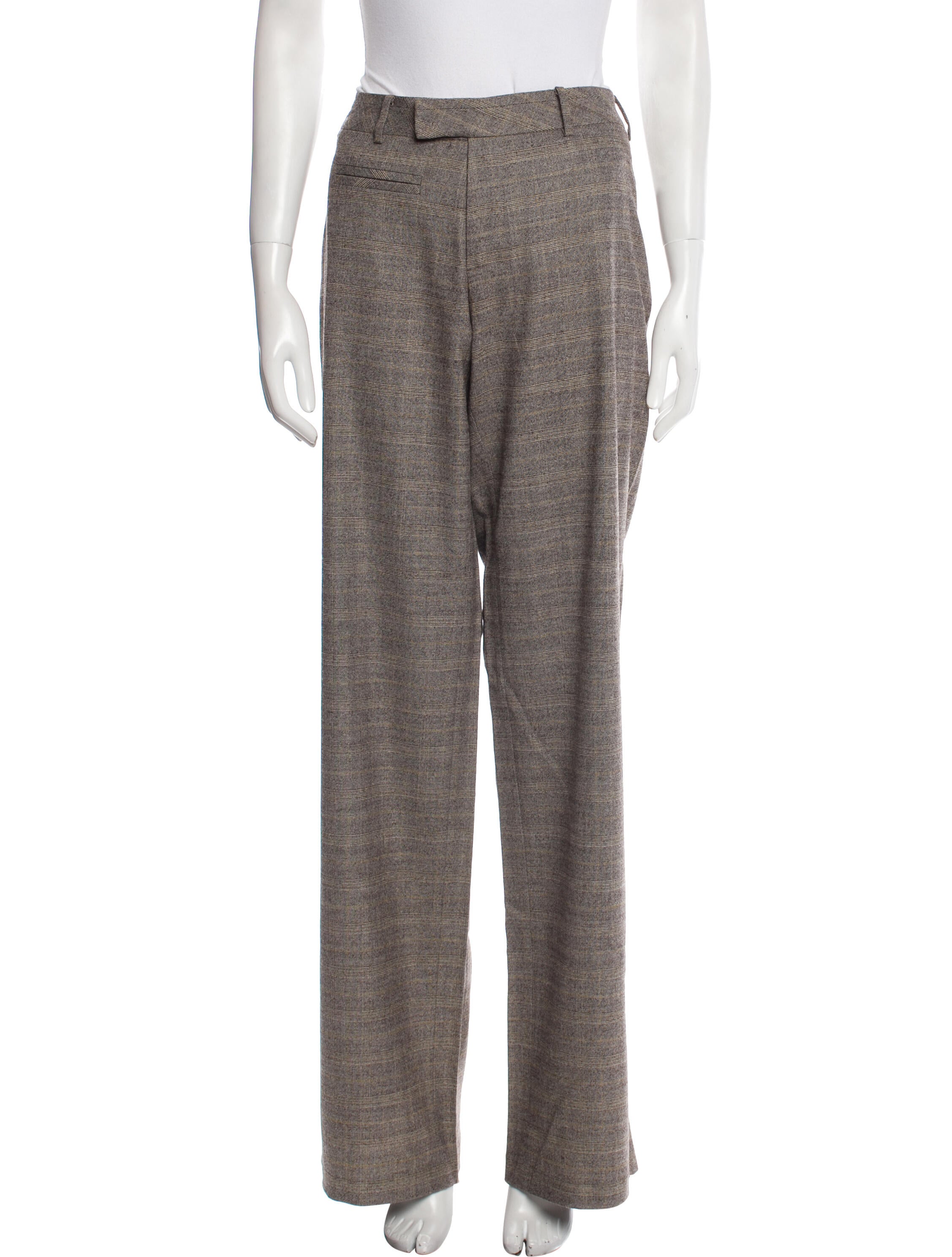 Zeynep Arçay Plaid Print Wide Leg Pants