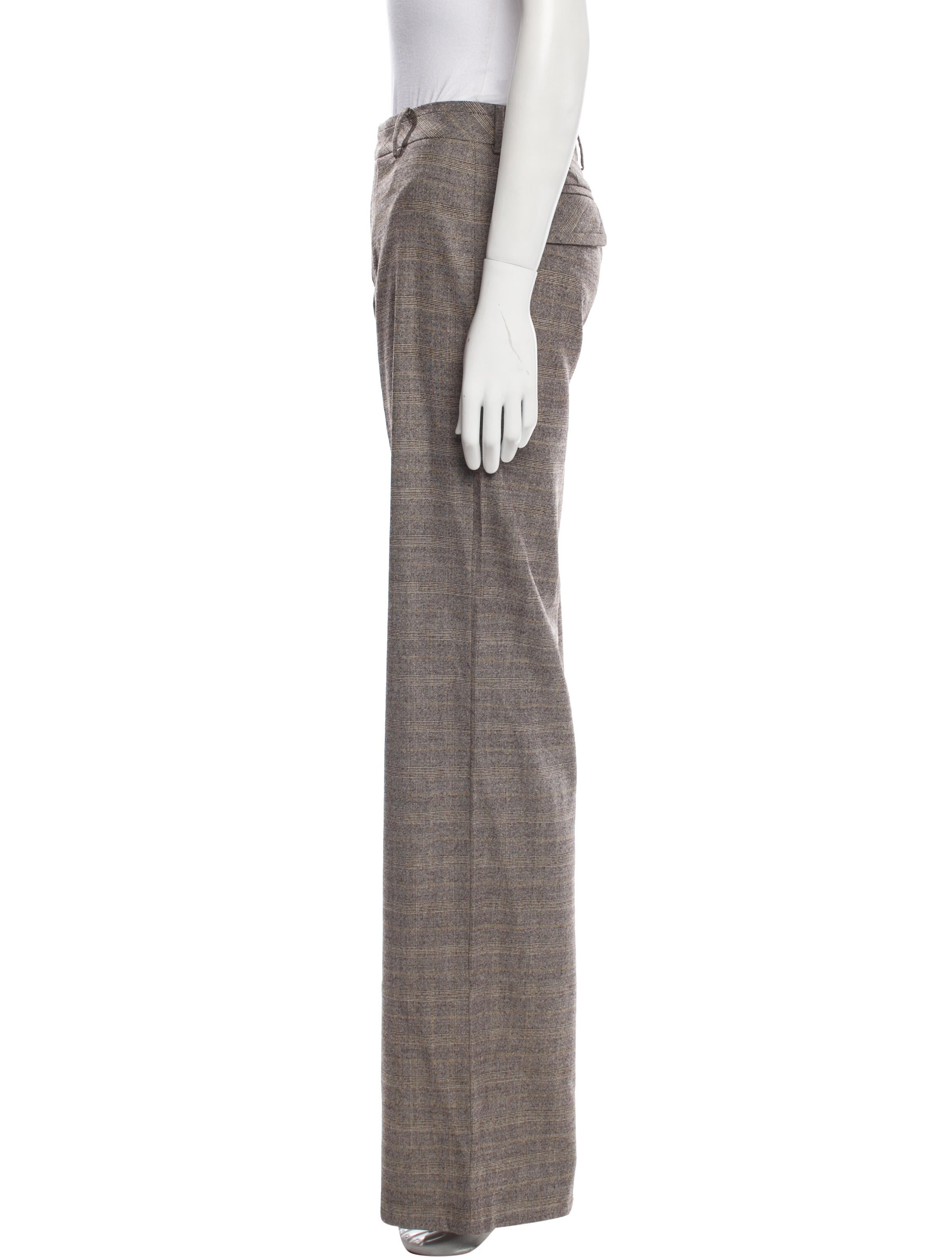 Zeynep Arçay Plaid Print Wide Leg Pants