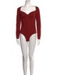 Zeynep Arçay Square Neckline Long Sleeve Bodysuit