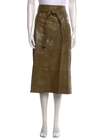 Zeynep Arçay Lambskin Midi Length Skirt