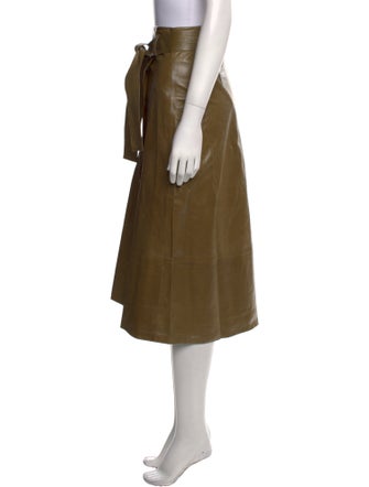 Zeynep Arçay Lambskin Midi Length Skirt