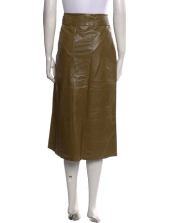 Zeynep Arçay Lambskin Midi Length Skirt