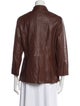 Zeynep Arçay Lambskin Three-Quarter Sleeve Button-Up Top