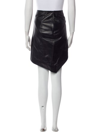 Zeynep Arçay Lamb Leather Knee-Length Skirt