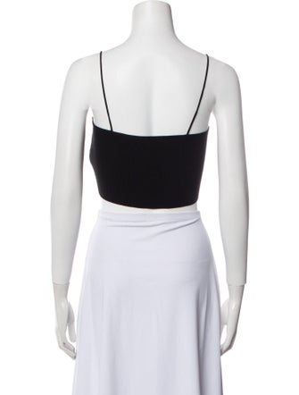 Zeynep Arçay Square Neckline Sleeveless Crop Top