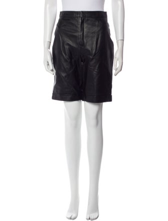 Zeynep Arçay Lambskin Mini Shorts