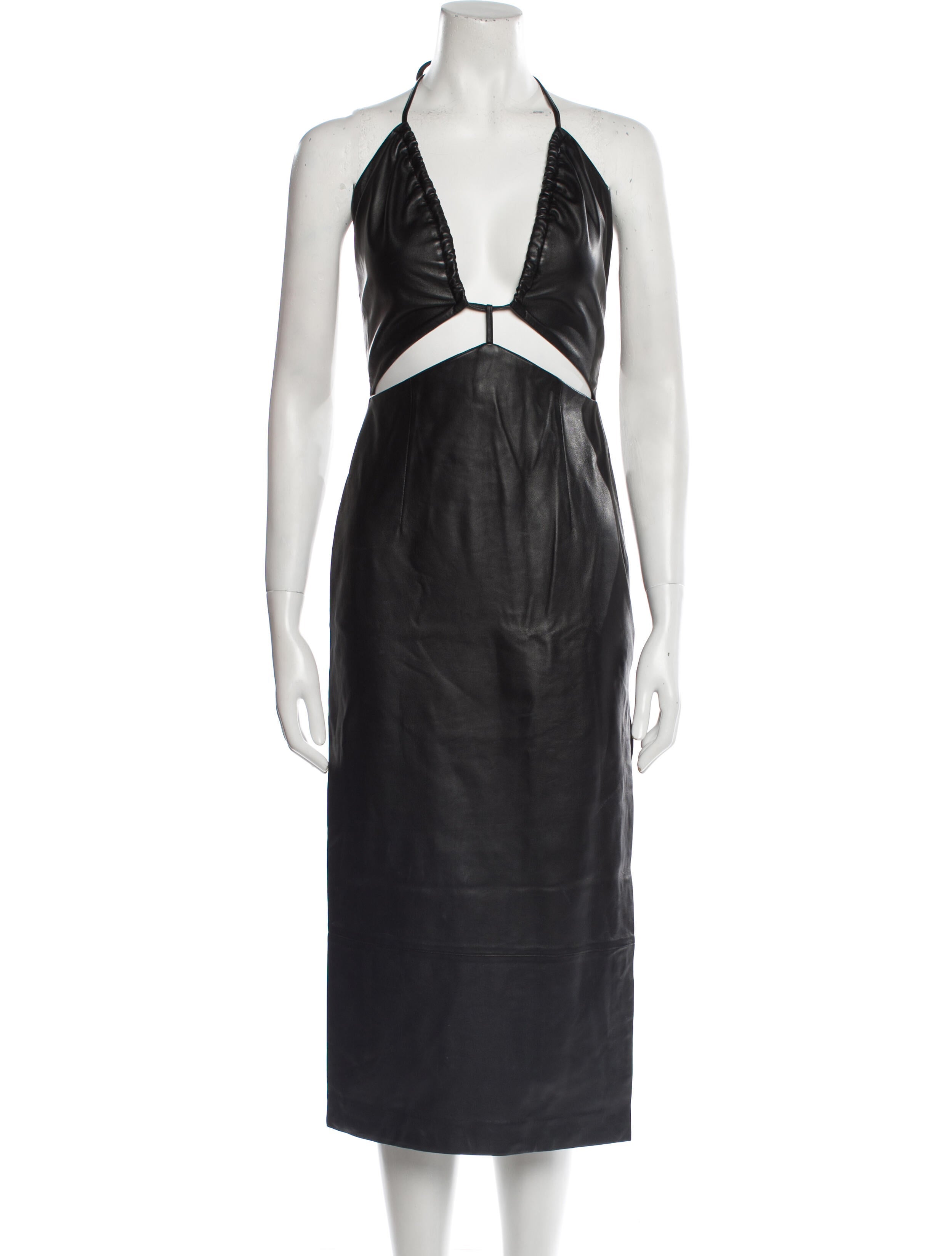 Zeynep Arçay Lambskin Midi Length Dress