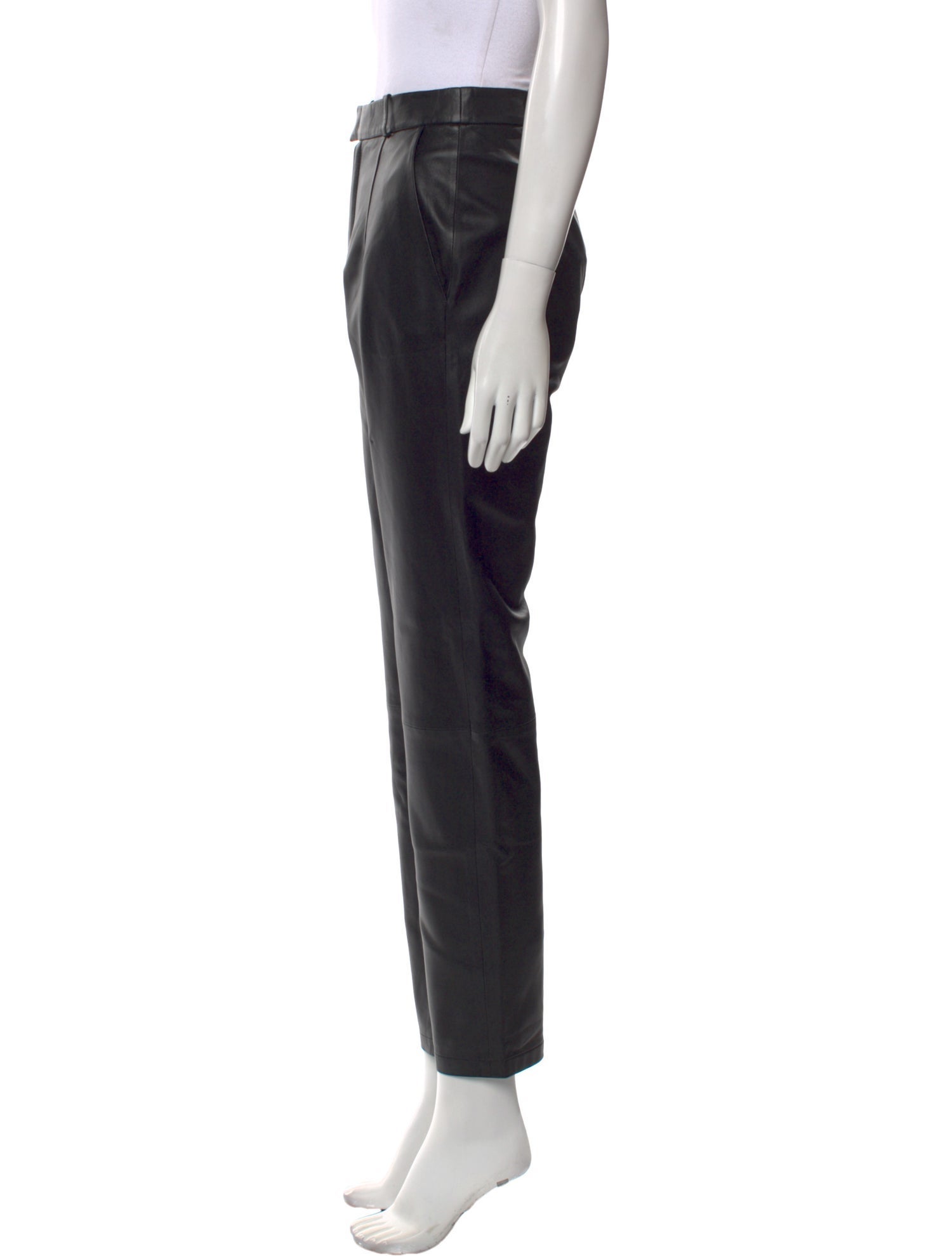 Zeynep Arçay Lamb Leather Skinny Leg Pants
