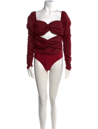 Zeynep Arçay Virgin Wool Square Neckline Bodysuit