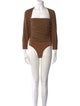 Zeynep Arçay Virgin Wool Square Neckline Bodysuit