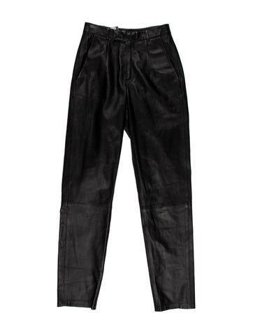 Zeynep Arçay Pants Leather Skinny Leg XS