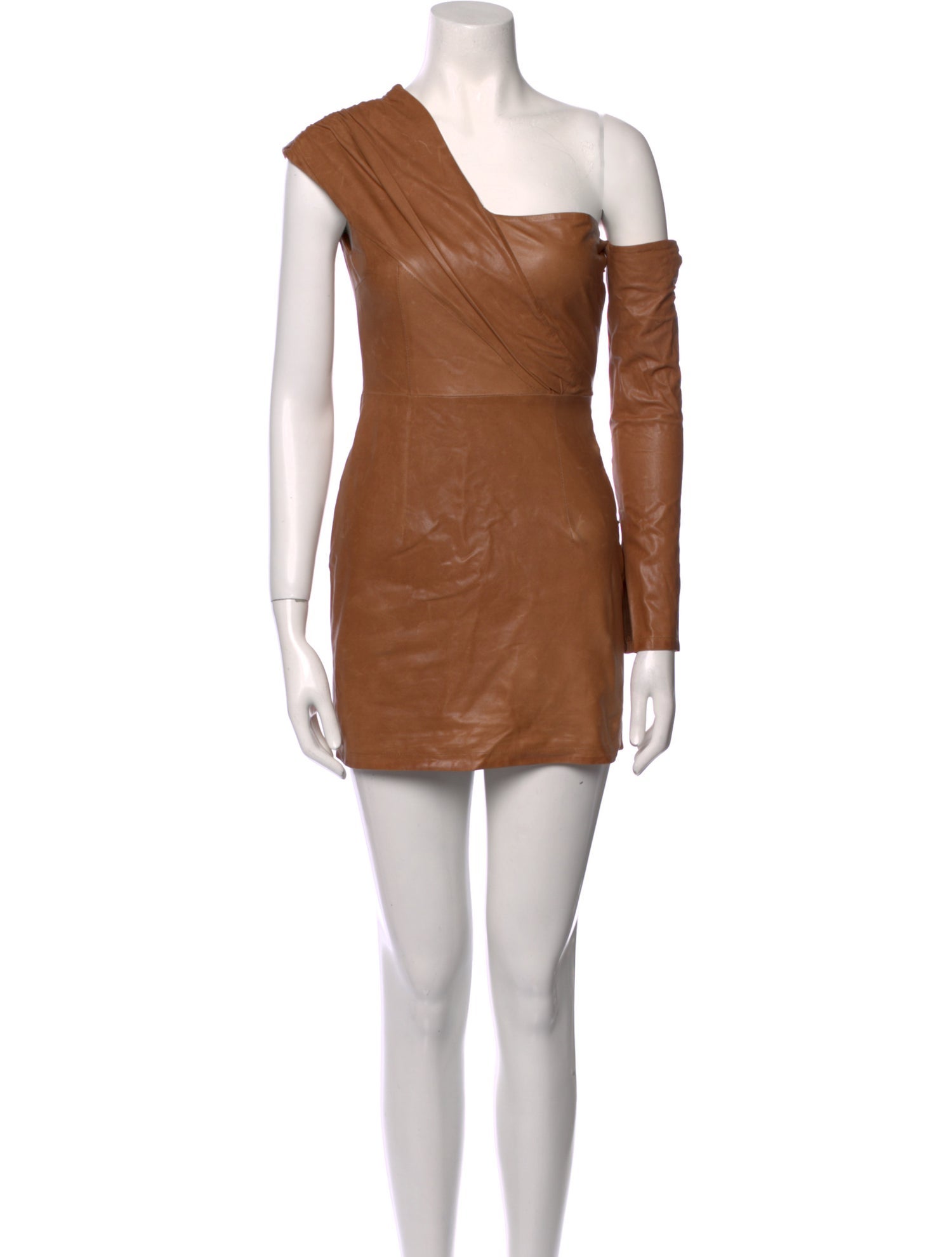 Zeynep Arçay Leather Mini Dress