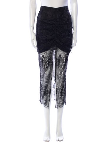 Zeynep Arçay Skirts Lace Pattern Midi Length Skirt XS