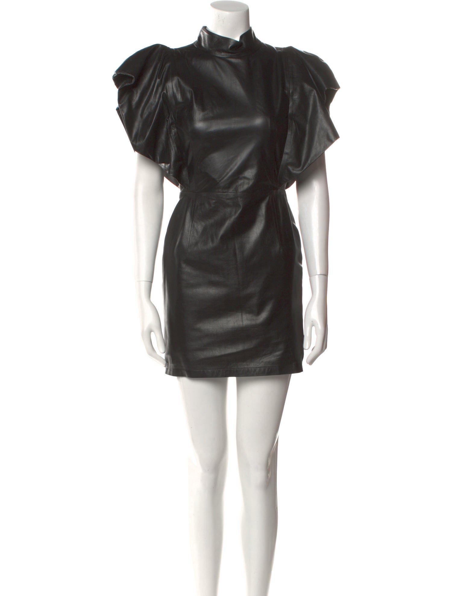 Zeynep Arçay Leather Mini Dress