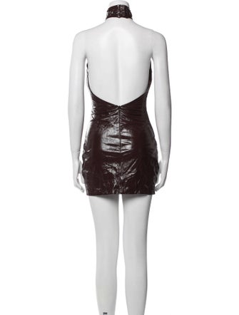 Zeynep Arçay Leather Mini Dress