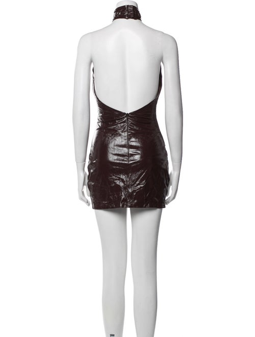 Zeynep Arçay Leather Mini Dress