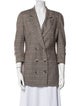 Zeynep Arçay Virgin Wool Plaid Print Blazer