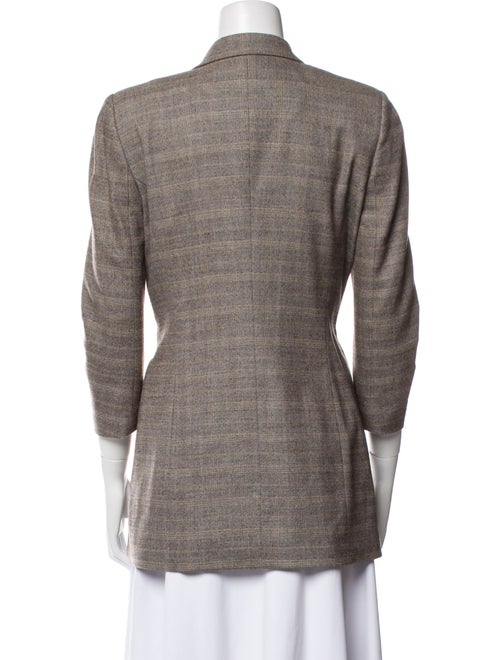Zeynep Arçay Virgin Wool Plaid Print Blazer